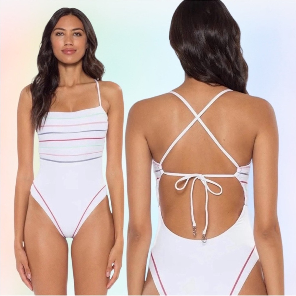NWT Soluna Swim One Piece with stripe accents (s)